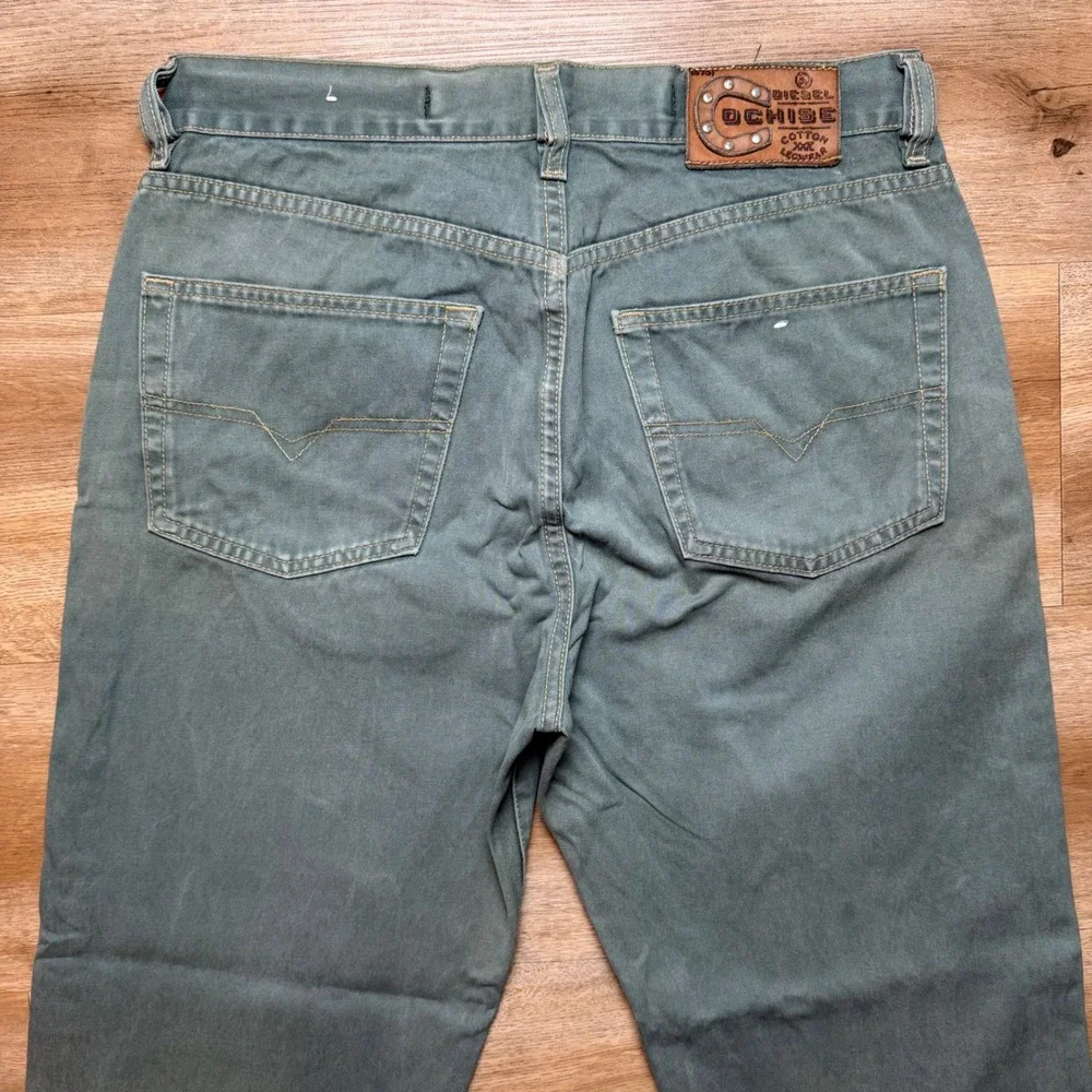 Diesel‎ Jeans Men 30x27 Sage Green Straight Leg Button Fly Made in Italy (Tag32)